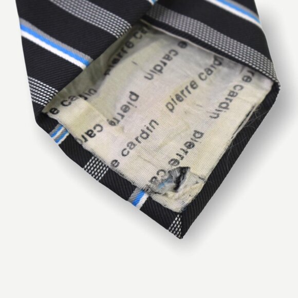 Pierre Cardin Neck Tie OS Mens Striped Multicolor Classic Pointed Formal Work - Picture 5 of 5